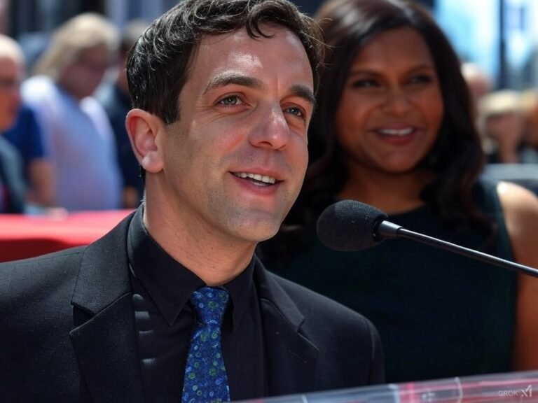 B.J. Novak’s Playful Roast and Heartfelt Tribute to Mindy Kaling at Her Hollywood Walk of Fame Ceremony